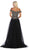 May Queen - MQ1626 Jeweled Applique Bodice Off Shoulder Gown In Black