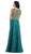 Elegant Beaded Bateau Neck A-Line Evening Dress