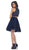 Two-Piece Ornate Jewel Textured Cocktail Dress