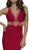Deep V-neck Racerback Sheath Evening Gown