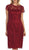 May Queen - Short Sleeve Sheer Scalloped Lace Formal Dress