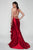 Blush - 11639 Ruffled Rosette Accented High Halter Long Gown