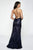 Blush - 11648 Illusion Sequined Baroque Motif Sheath Gown