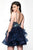 Blush - 11613 Sequined Deep V-neck Tulle A-line Dress