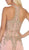 May Queen - MQ1641 Gilt-Embroidered Lace Halter Gown In Pink
