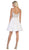 May Queen - MQ1652 Beaded Lace V-Neck A-Line Short Party Dress In White