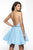 Intrigue - 478 Embellished Deep V-neck A-line Dress