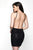 Blush Black - B102 Beaded Jersey Halter Neck Fitted Dress