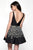 Intrigue - 496 Swirl Patterned Embellished Deep V-neck A-line Dress