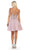 May Queen - MQ1614 Front Keyhole Halter Fit and Flare Cocktail Dress In Purple