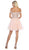 May Queen - MQ1649 Illusion Lace Off Shoulder A-Line Gown In Pink