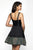 Intrigue - 495 Embellished V-neck Mikado A-line Dress