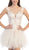 Eureka Fashion - 3911 Lace Embroidered Mesh A-line Dress In White