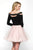 Blush - 11610N Embellished Off-Shoulder Tulle A-line Dress