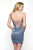 Blush Black - B107 Ribbed Velvet Illusion Back Sheath Dress