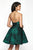 Blush Couture - C1119 Fit and Flare Floral Brocade Halter Dress