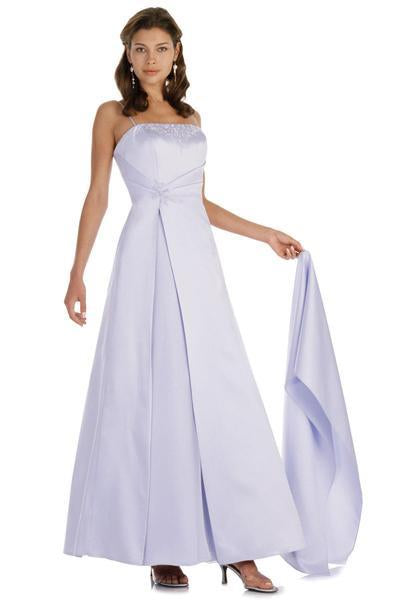 Alexia Designs - 2404 Beaded Asymmetrical Pleated A-Line Dress In Purple