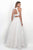 Blush - Two-Piece Bead Embellished Organza Ball Gown 5600 in White