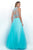 Blush - Regal Jewel Illusion A-Line Gown 5618 in Blue