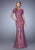 La Femme - 21703 Lace Illusion Bateau Sheath Dress In Purple