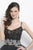 Blush - Sleeveless V Neck with Wide Waistband 9669 in Black