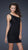 La Femme - One Shoulder Asymmetrical Neckline Short Jersey Dress 16910 In Black