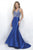 Intrigue - Two-Piece Embellished Halter Neck Mermaid  Dress 252 in Blue