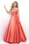 Blush - Timeless Crystal-Trimmed Sweetheart A-Line Gown 5626 In Orange