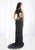 Lush by Jasz Couture - Beaded High Halter Sheath Dress 1345 in Gray