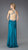 La Femme - Sexy Beaded V-Neck Long Sheath Dress 13277 in Green