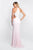 Intrigue - 400 Halter Beaded Cutout Long Dress In Pink