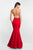 Blush - C1015 Two Piece Bedazzled Mermaid Gown In Red