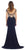 May Queen - Illusion Embellished Bodice Sheath Dress RQ7310 In Blue