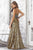 Blush - One Shoulder Printed Long Dress 9340 in Print