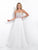 Intrigue - Embellished Straight Across A-line  Dress 161 in White and Purple