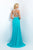 Blush - Beaded Halter Neck Chiffon Gown 11052 in Blue