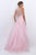 Blush - Bedazzled and Embroidered Ball Gown 5614 in Pink