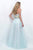 Blush - Floral Sweetheart Tulle A-Line Dress 11282 in Green and Multi-Color