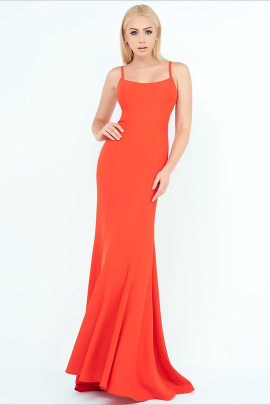 Ieena Duggal  - Slip Gown Style 25402I in Orange