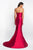Blush - C1063 Strapless Sweetheart Mermaid Dress In Red