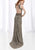 Lush by Jasz Couture - Embellished High Halter Sheath Dress 1339 in Gray