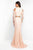 Intrigue - 449 Two Piece Jewel Sheath Dress In Orange