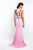 Intrigue - 430 Two piece Beaded Cutout Long Dress In Pink
