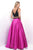 Blush - Two-Piece Beaded Bateau Neck Ball Gown 5611 in Black and Pink