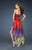 La Femme - High Low Print Homecoming Dress 18051 In Red and Multi-Color