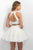Blush - Beaded High Neck A-Line Dress 11154 in White