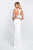 Intrigue - 435 Two Piece Embellished Sheath Dress In White and Gold