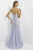 Blush - Strapless Cocktail Dress with Slit 9788 In Purple
