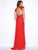 Mac Duggal - Cap Sleeves Long Evening Dress 1903M in Red