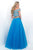 Blush - Two-Piece Embellished A-Line Gown 11249 In Blue